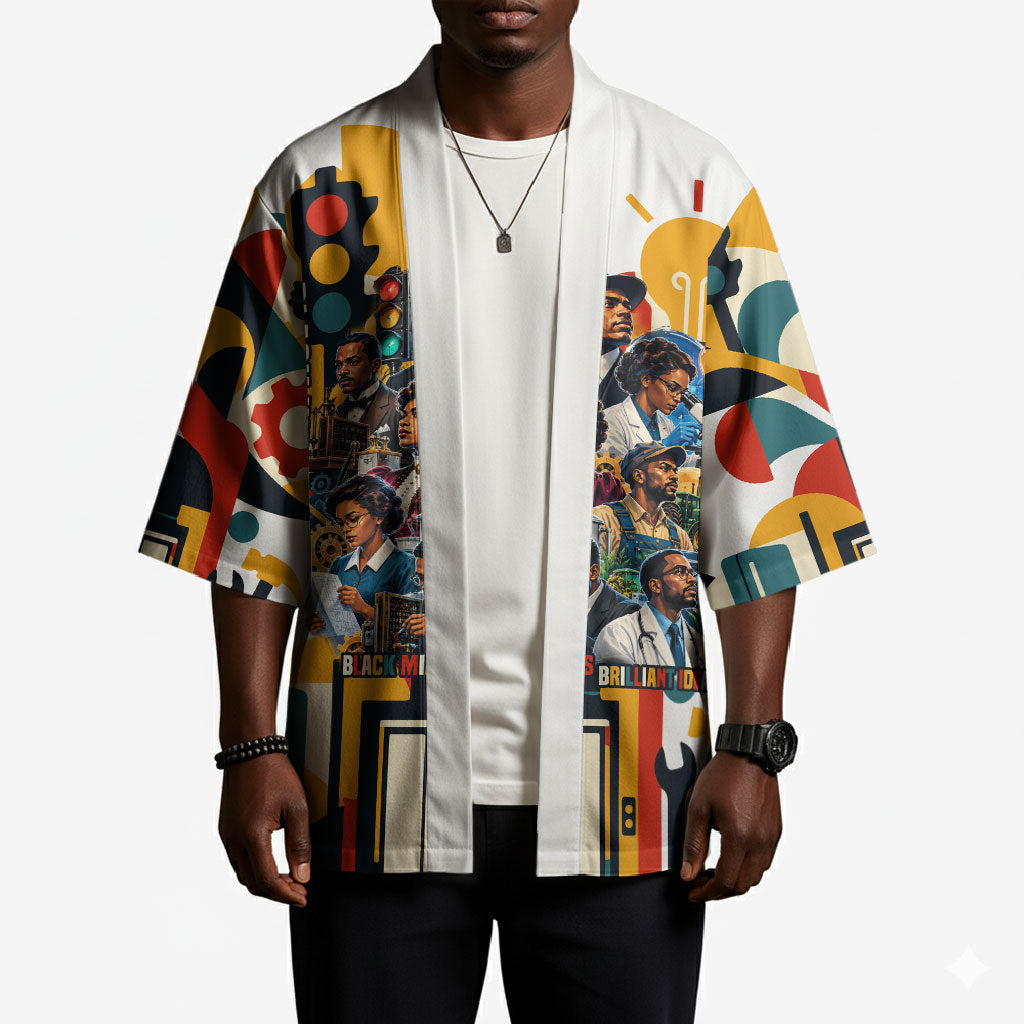African American Inventions Kimono Black Inventors Vintage Pop Collage Black History