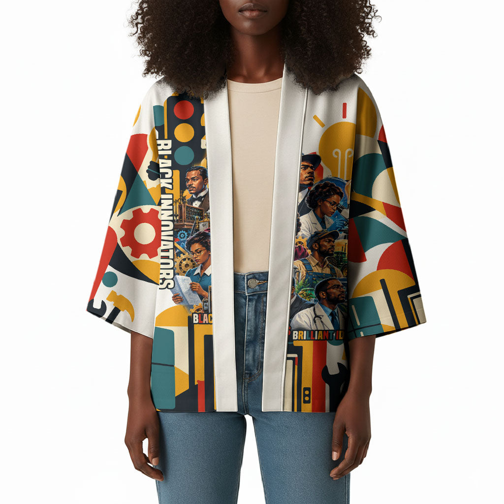 African American Inventions Kimono Black Inventors Vintage Pop Collage Black History
