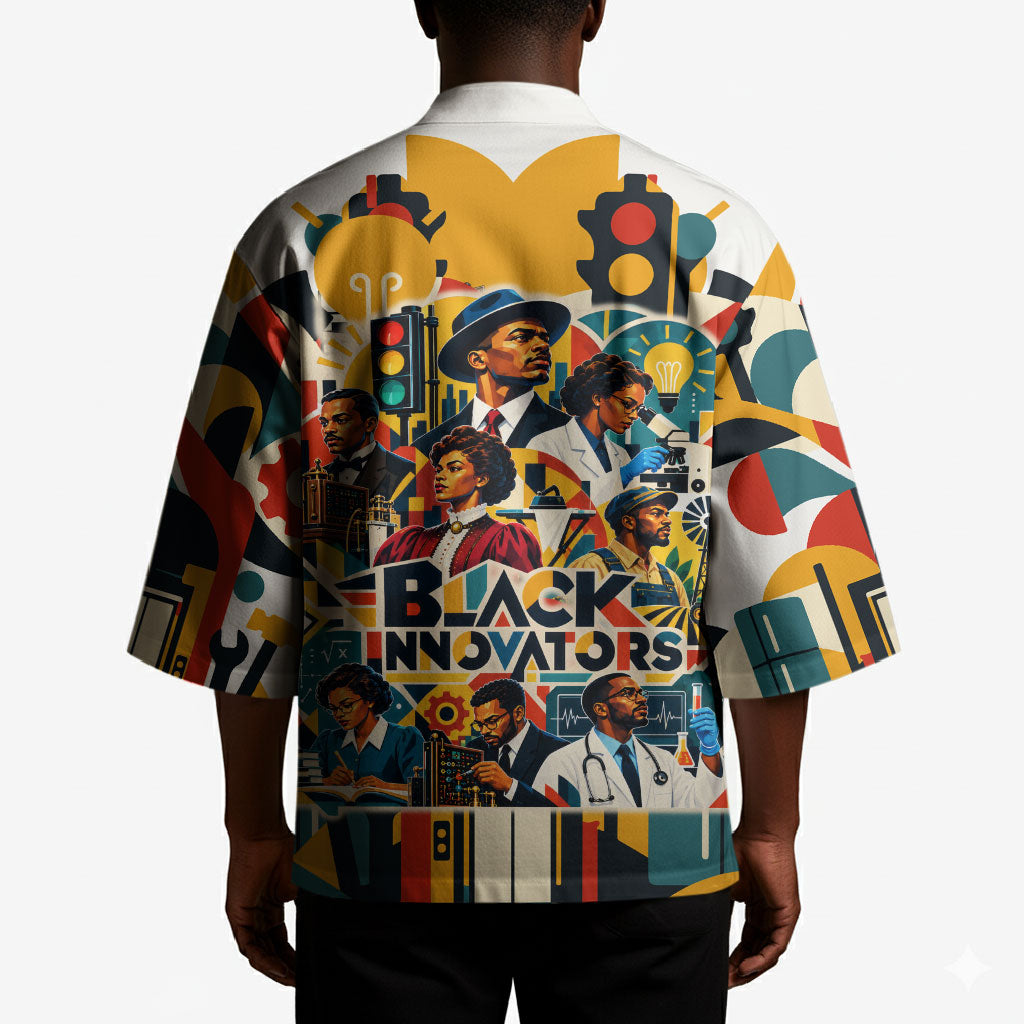 African American Inventions Kimono Black Inventors Vintage Pop Collage Black History