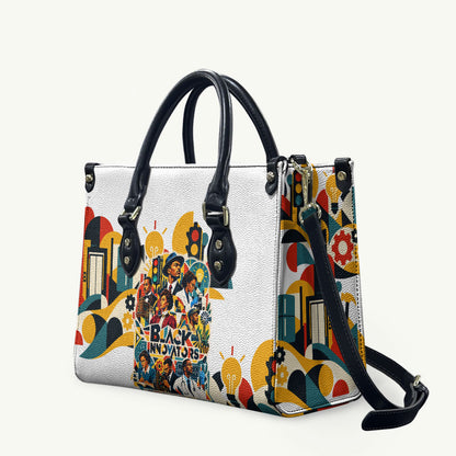 African American Inventions Leather Bag Black Inventors Vintage Pop Collage Black History