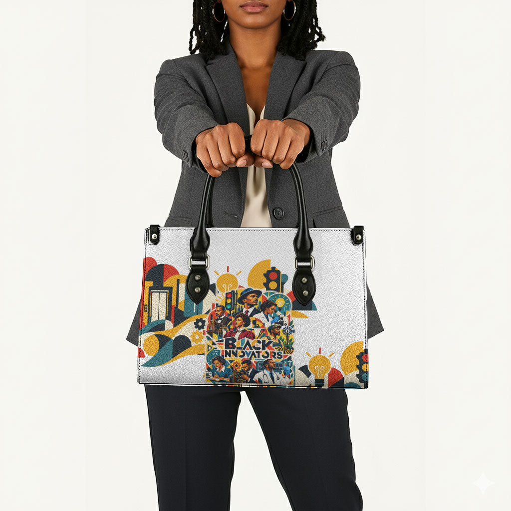 African American Inventions Leather Bag Black Inventors Vintage Pop Collage Black History