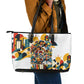 African American Inventions Leather Tote Bag Black Inventors Vintage Pop Collage Black History
