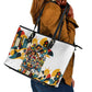 African American Inventions Leather Tote Bag Black Inventors Vintage Pop Collage Black History