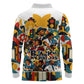 African American Inventions Long Sleeve Polo Shirt Black Inventors Vintage Pop Collage Black History