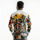 African American Inventions Long Sleeve Polo Shirt Black Inventors Vintage Pop Collage Black History