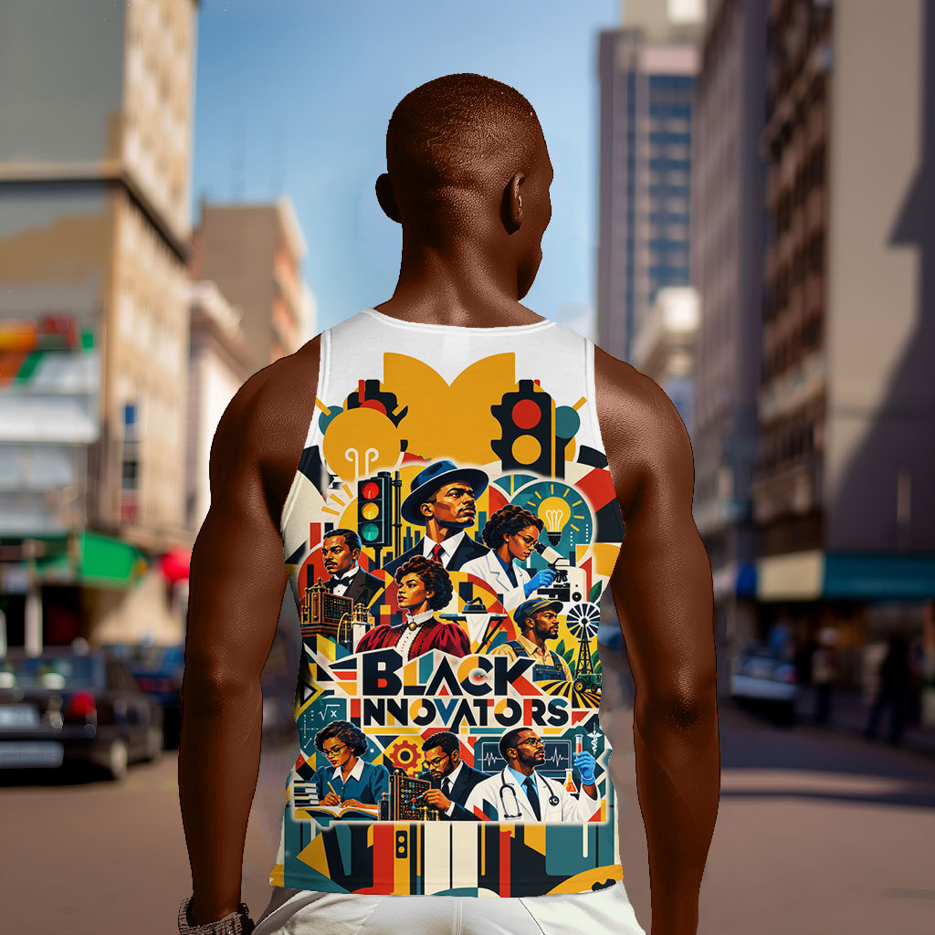 African American Inventions Men Tank Top Black Inventors Vintage Pop Collage Black History