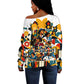 African American Inventions Off Shoulder Sweater Black Inventors Vintage Pop Collage Black History