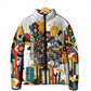 African American Inventions Padded Jacket Black Inventors Vintage Pop Collage Black History