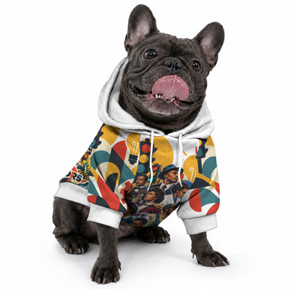 African American Inventions Pet Hoodie Black Inventors Vintage Pop Collage Black History