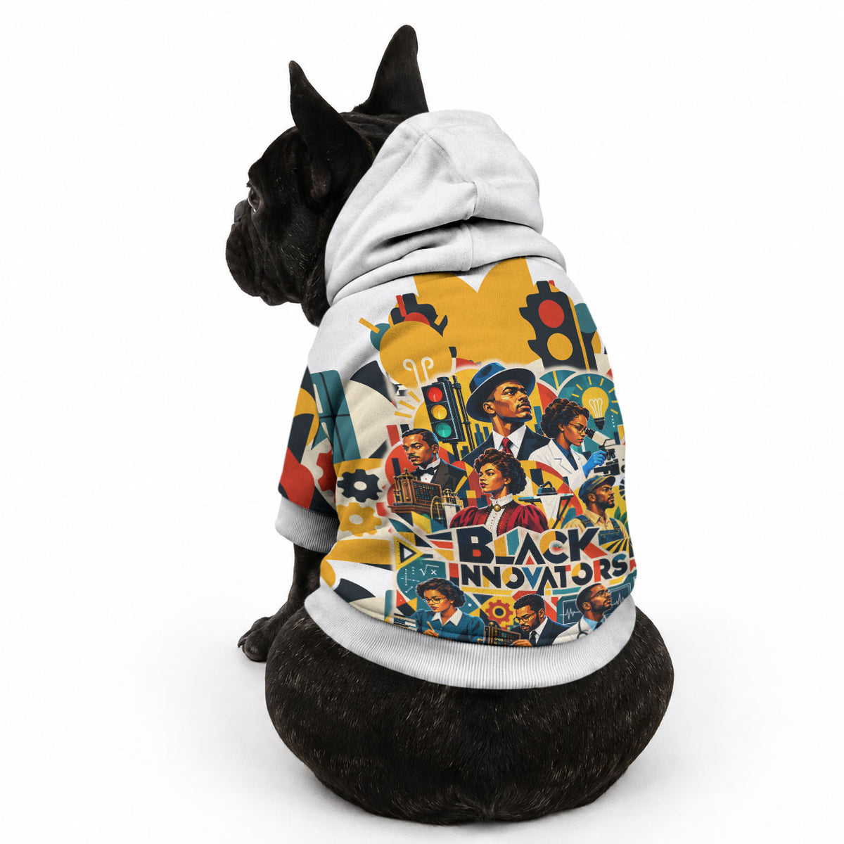 African American Inventions Pet Hoodie Black Inventors Vintage Pop Collage Black History