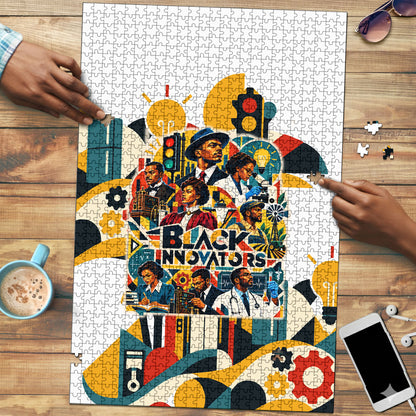 African American Inventions Puzzle Black Inventors Vintage Pop Collage Black History