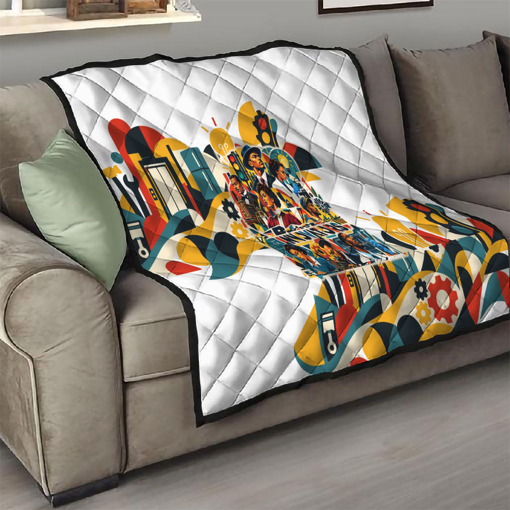 African American Inventions Quilt Black Inventors Vintage Pop Collage Black History