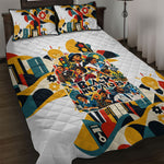 African American Inventions Quilt Bed Set Black Inventors Vintage Pop Collage Black History