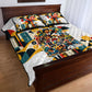 African American Inventions Quilt Bed Set Black Inventors Vintage Pop Collage Black History