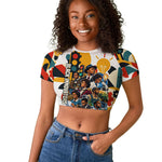African American Inventions Raglan Cropped T shirt Black Inventors Vintage Pop Collage Black History