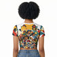 African American Inventions Raglan Cropped T shirt Black Inventors Vintage Pop Collage Black History