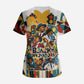 African American Inventions Scrub Top Black Inventors Vintage Pop Collage Black History