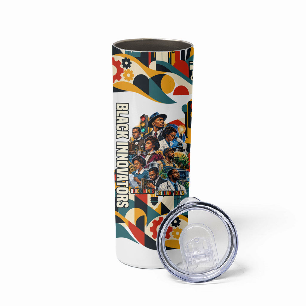African American Inventions Skinny Tumbler Black Inventors Vintage Pop Collage Black History