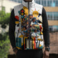 African American Inventions Sleeveless Puffer Jacket Black Inventors Vintage Pop Collage Black History