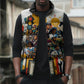 African American Inventions Sleeveless Puffer Jacket Black Inventors Vintage Pop Collage Black History
