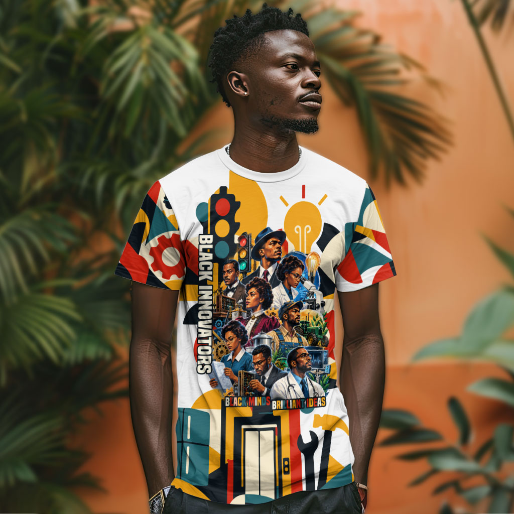 African American Inventions T shirt Black Inventors Vintage Pop Collage Black History