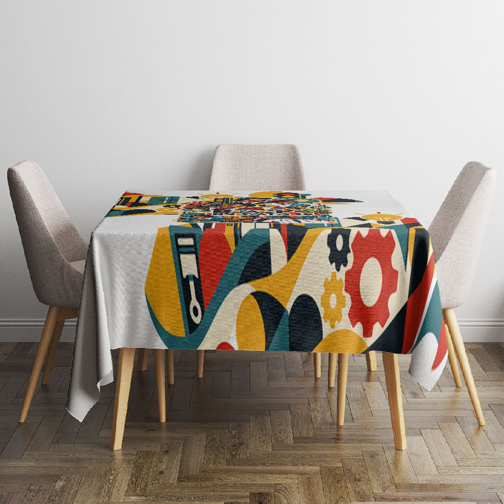 African American Inventions Tablecloth Black Inventors Vintage Pop Collage Black History