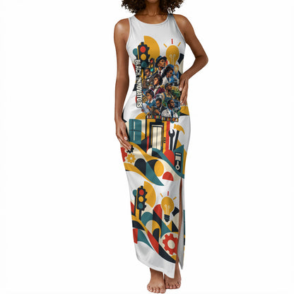 African American Inventions Tank Maxi Dress Black Inventors Vintage Pop Collage Black History