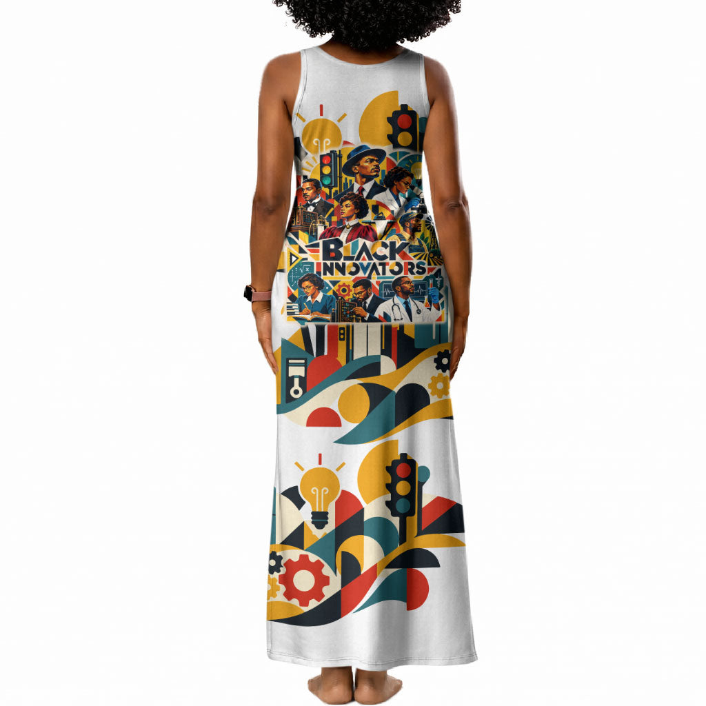 African American Inventions Tank Maxi Dress Black Inventors Vintage Pop Collage Black History