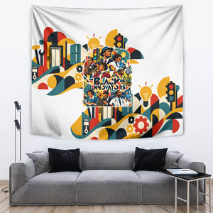 African American Inventions Tapestry Black Inventors Vintage Pop Collage Black History
