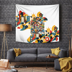African American Inventions Tapestry Black Inventors Vintage Pop Collage Black History