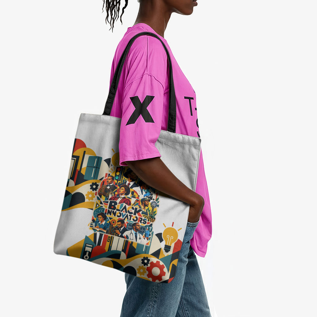 African American Inventions Tote Bag Black Inventors Vintage Pop Collage Black History