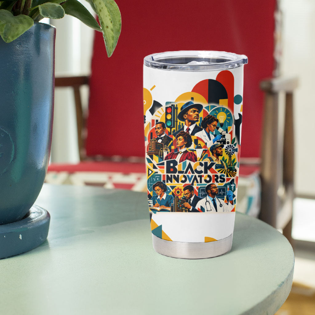 African American Inventions Tumbler Cup Black Inventors Vintage Pop Collage Black History