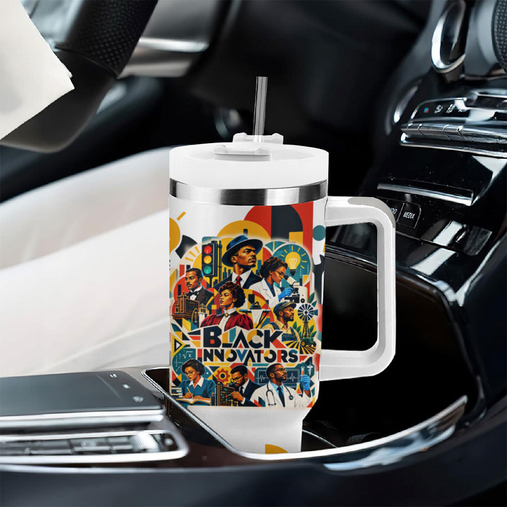 African American Inventions Tumbler With Handle Black Inventors Vintage Pop Collage Black History