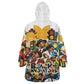 African American Inventions Wearable Blanket Hoodie Black Inventors Vintage Pop Collage Black History