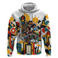 African American Inventions Zip Hoodie Black Inventors Vintage Pop Collage Black History