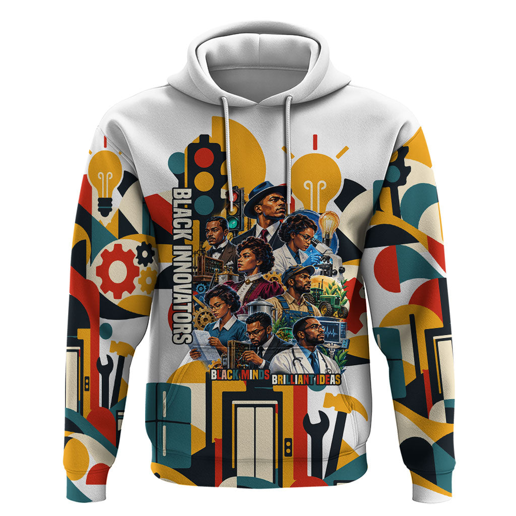 African American Inventions Zip Hoodie Black Inventors Vintage Pop Collage Black History