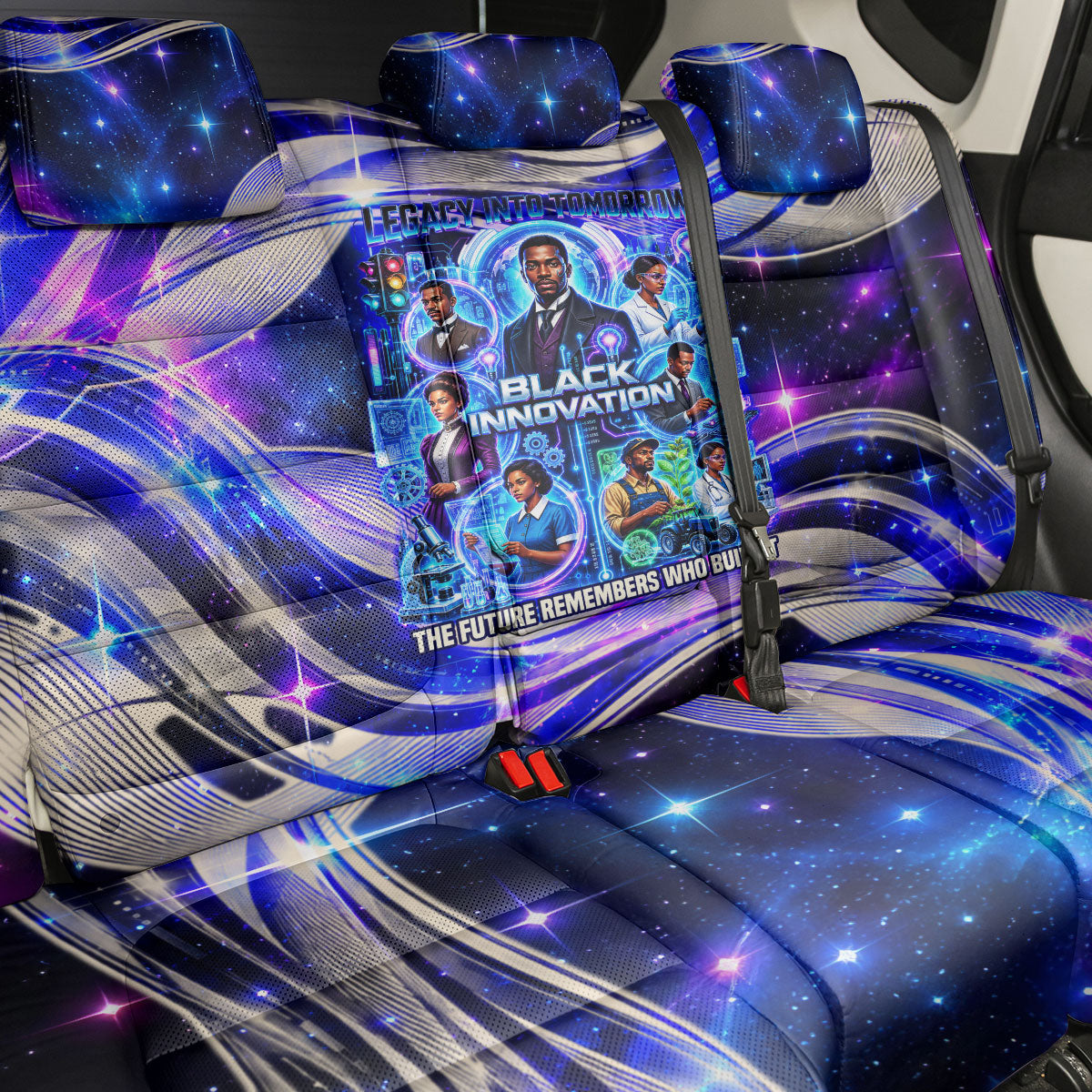 African American Inventions Black Inventors Back Car Seat Cover Black Excellence Heritage Tribute - Futuristic Innovation