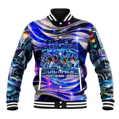 African American Inventions Black Inventors Baseball Jacket Black Excellence Heritage Tribute - Futuristic Innovation