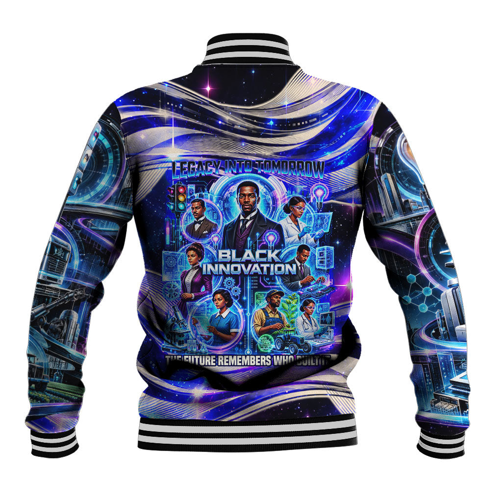 African American Inventions Black Inventors Baseball Jacket Black Excellence Heritage Tribute - Futuristic Innovation