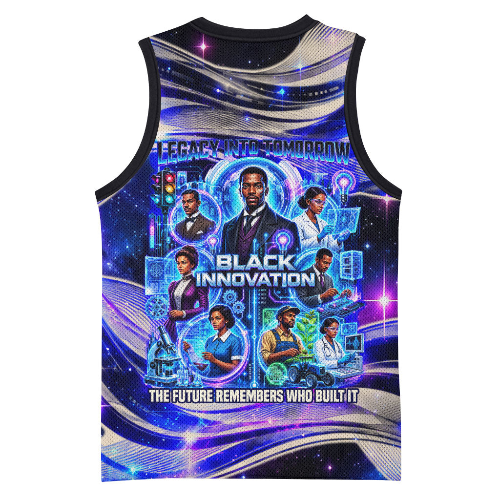 African American Inventions Black Inventors Basketball Jersey Black Excellence Heritage Tribute - Futuristic Innovation