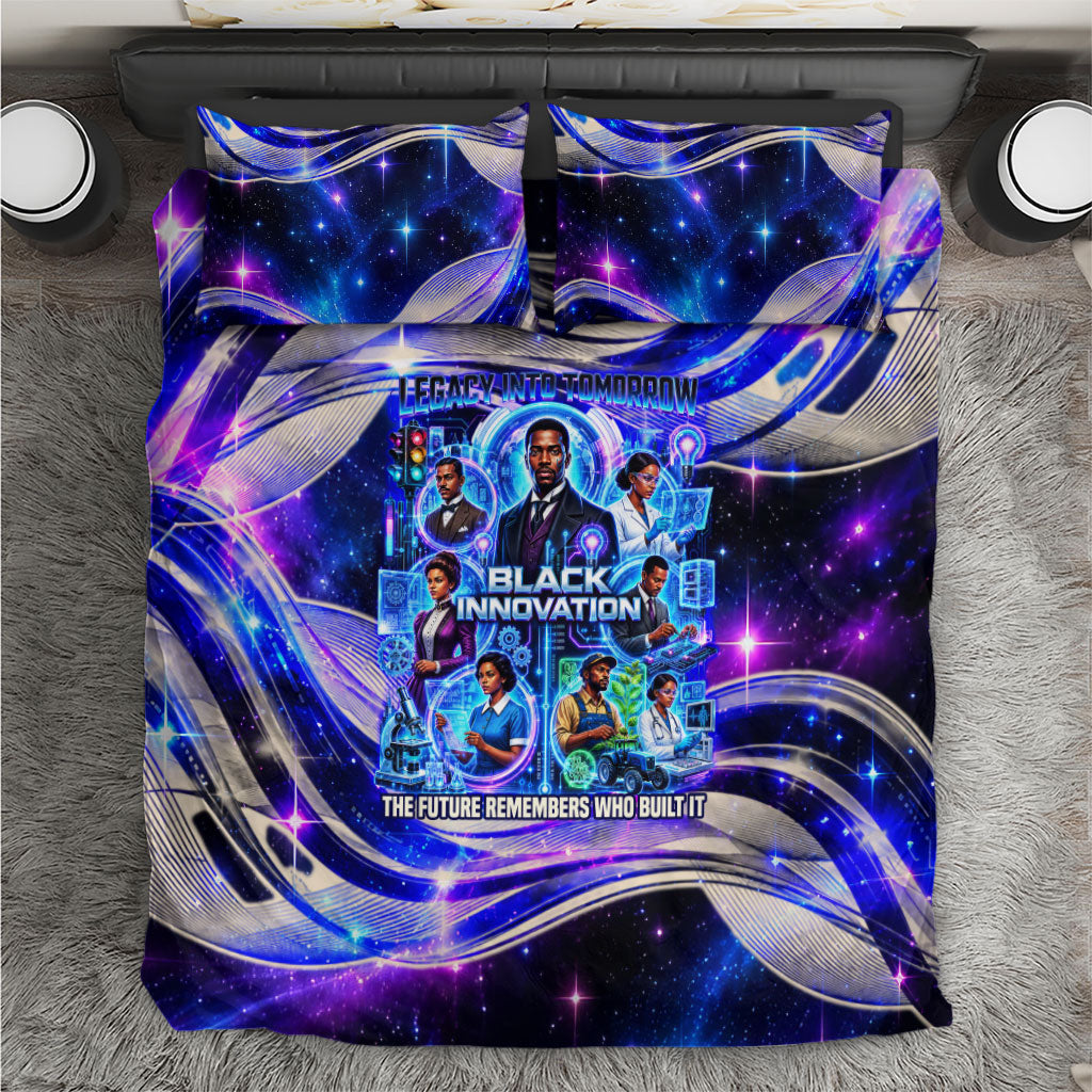 African American Inventions Black Inventors Bedding Set Black Excellence Heritage Tribute - Futuristic Innovation