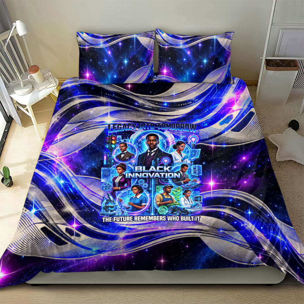 African American Inventions Black Inventors Bedding Set Black Excellence Heritage Tribute - Futuristic Innovation