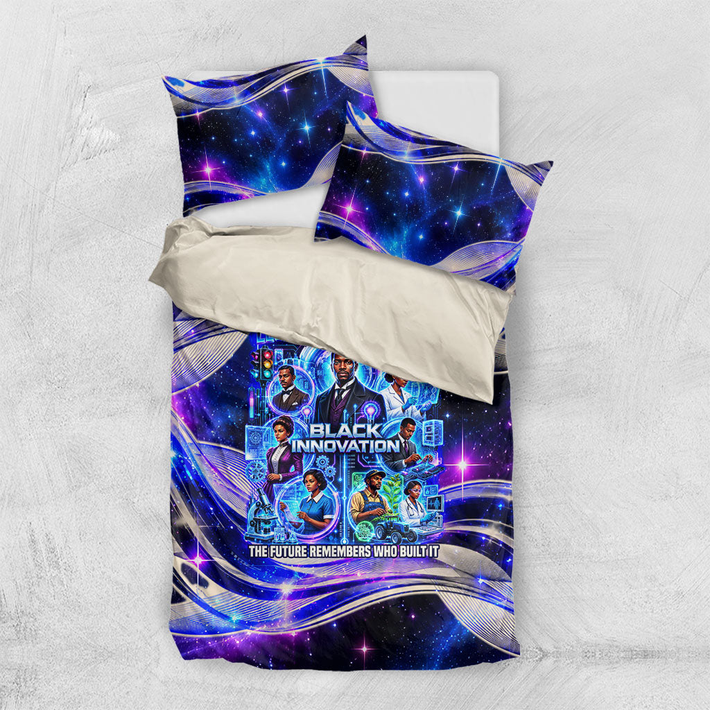 African American Inventions Black Inventors Bedding Set Black Excellence Heritage Tribute - Futuristic Innovation