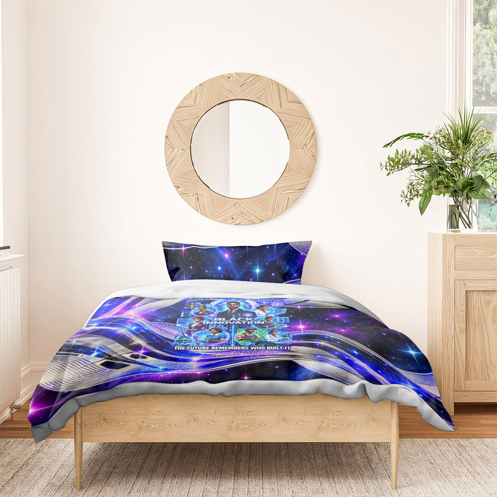 African American Inventions Black Inventors Bedding Set Black Excellence Heritage Tribute - Futuristic Innovation