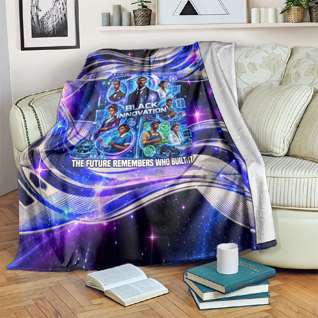 African American Inventions Black Inventors Blanket Black Excellence Heritage Tribute - Futuristic Innovation