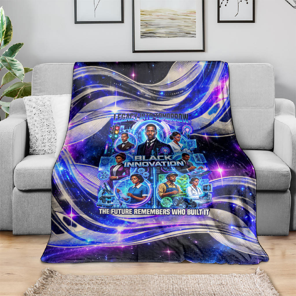 African American Inventions Black Inventors Blanket Black Excellence Heritage Tribute - Futuristic Innovation