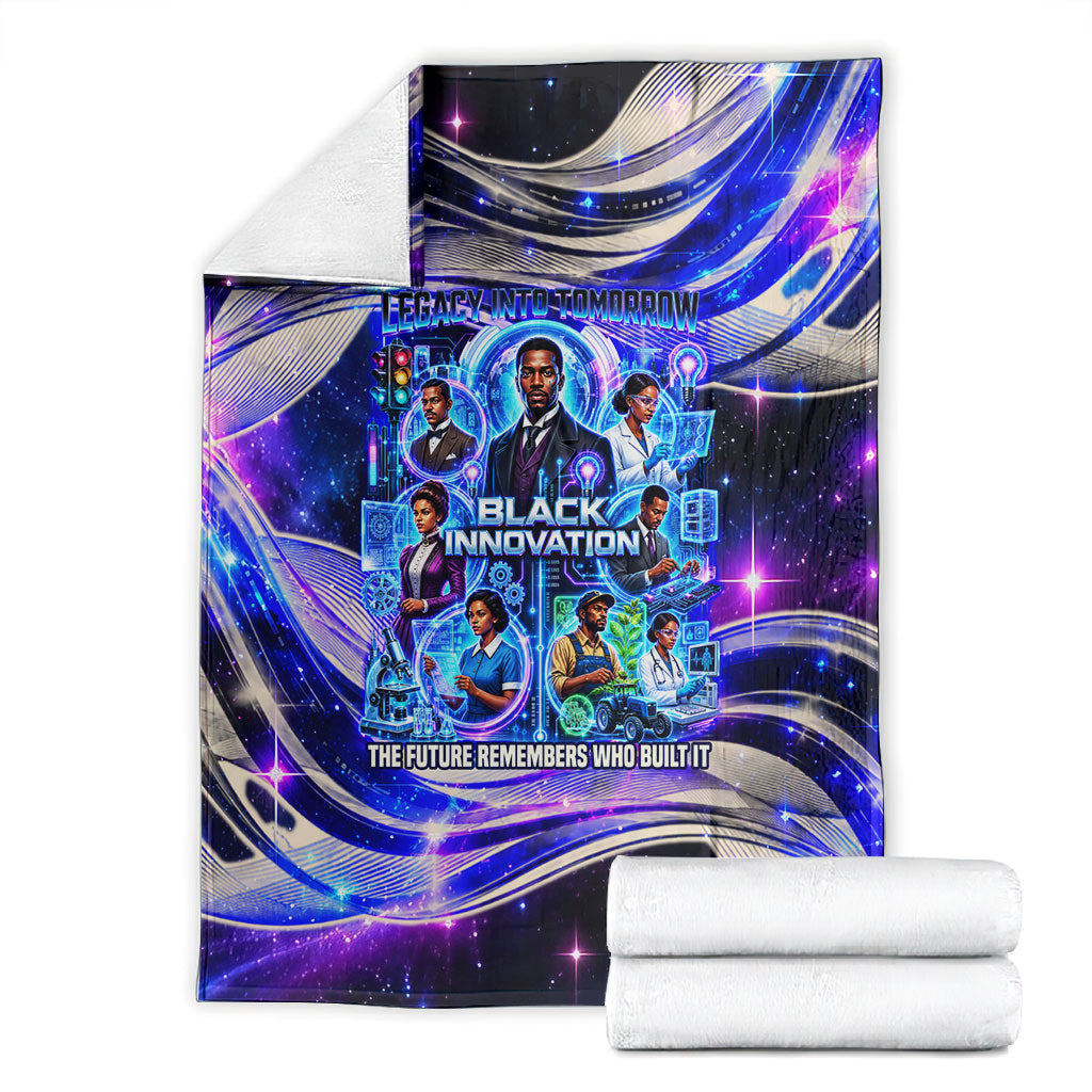 African American Inventions Black Inventors Blanket Black Excellence Heritage Tribute - Futuristic Innovation