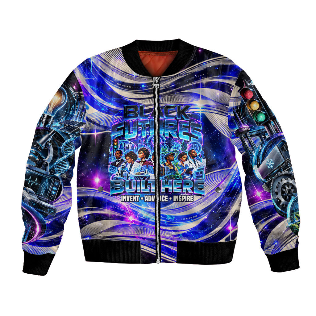 African American Inventions Black Inventors Bomber Jacket Black Excellence Heritage Tribute - Futuristic Innovation