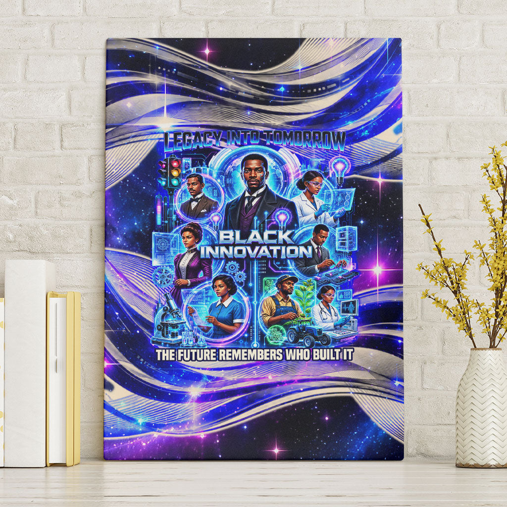 African American Inventions Black Inventors Canvas Wall Art Black Excellence Heritage Tribute - Futuristic Innovation