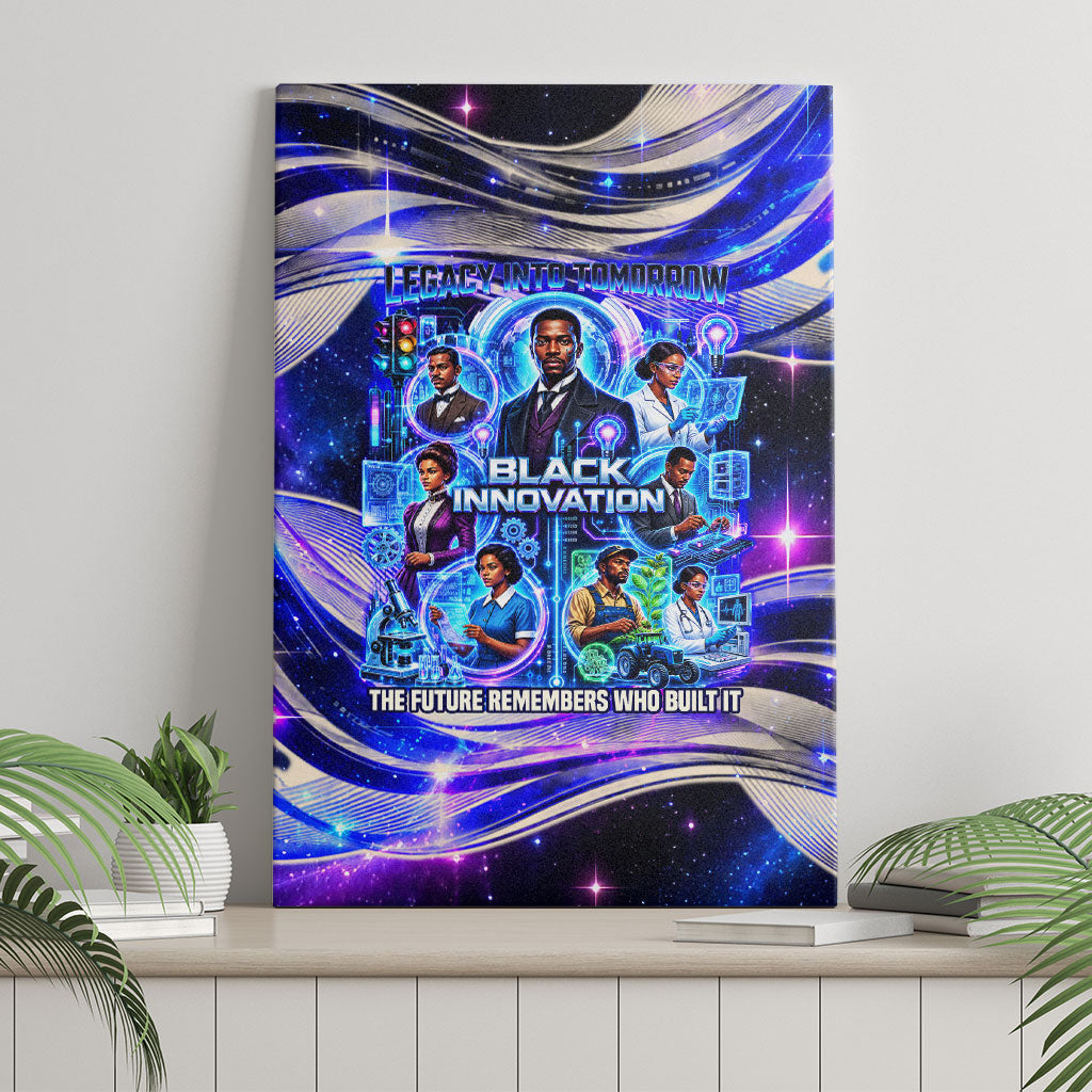 African American Inventions Black Inventors Canvas Wall Art Black Excellence Heritage Tribute - Futuristic Innovation
